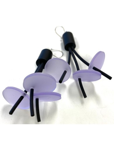 LB DISKS lilac earrings