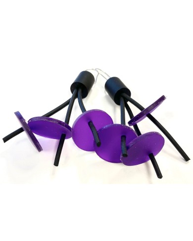 LB DISKS purple earrings