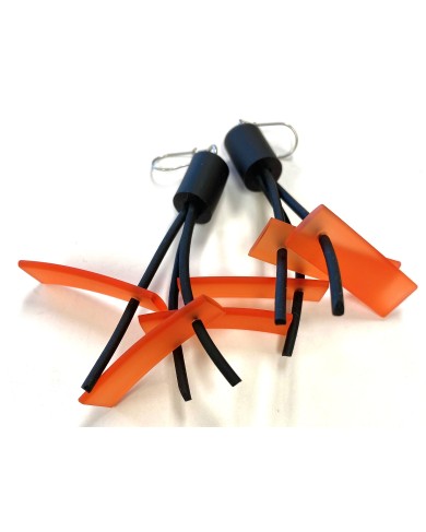 LB STICKS orange earrings