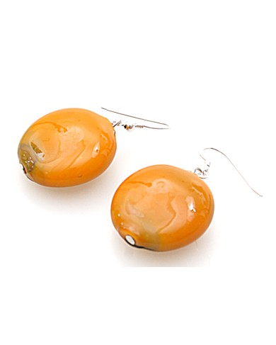 AV-ROUND EARRINGS orange