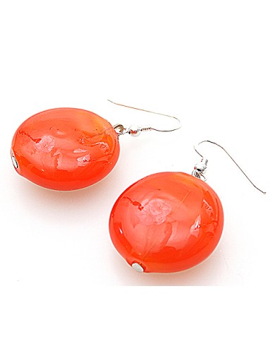 AV-ROUND EARRINGS dark orange