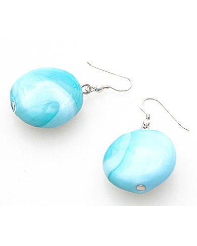 AV-ROUND EARRINGS light blue