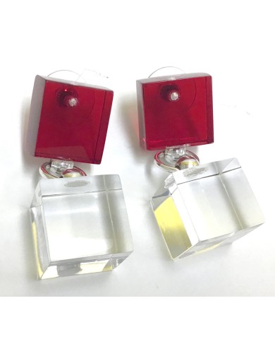 LG - CUBES red - earrings...