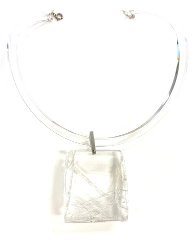 LG - LOSANGE silver threads: pendant