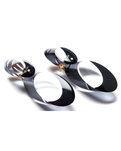 LG - OVAL black - earrings...