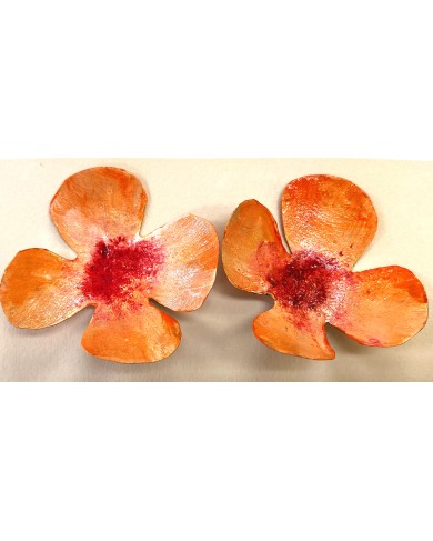 DH orange BLUME - earrings 1