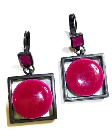 TJ 103A4 earrings fuchsia