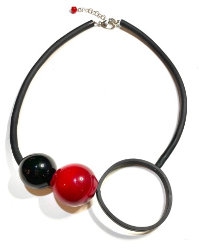 SC SPACE blk/red - necklace