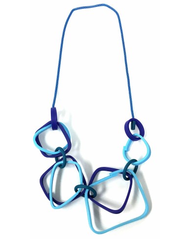 SC SQUARES blue - necklace