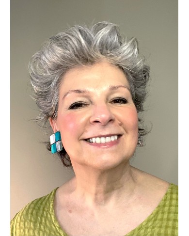 LG - DAMIER turquoise - earrings CLIP