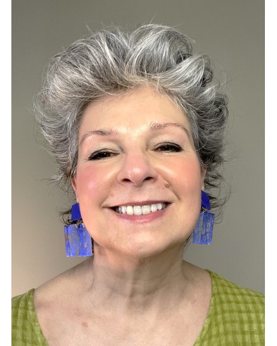 LG - STRIER blue clip - earrings