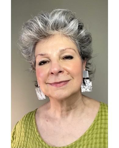 LG - STRIER white clip - earrings