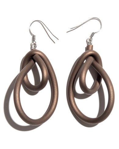 SC NY earrings - bronze