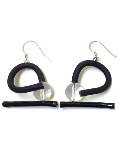 SC Tori earrings - blk/clear
