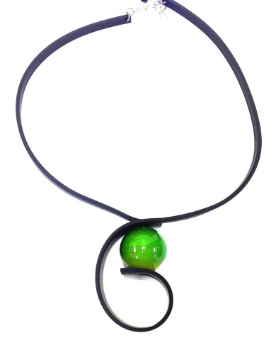 SC Virgule green - necklace