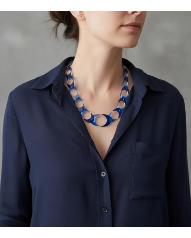 LG - OVAL blue - necklace