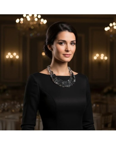 LG - STRIER black - necklace