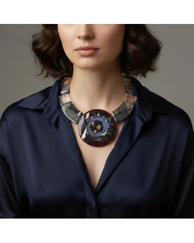 LG - SATURN smoke - necklace