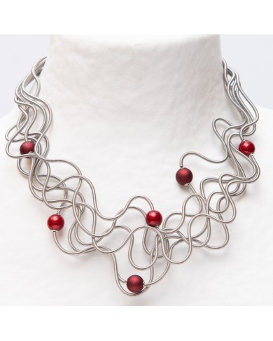 SGP LIANE pearls silver/red