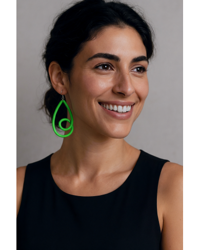 SC Loop earrings - green