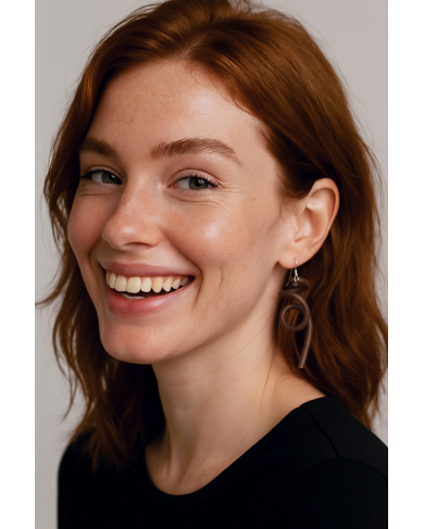 SC Wave earrings - bronze