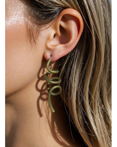 SC Wave earrings - olive