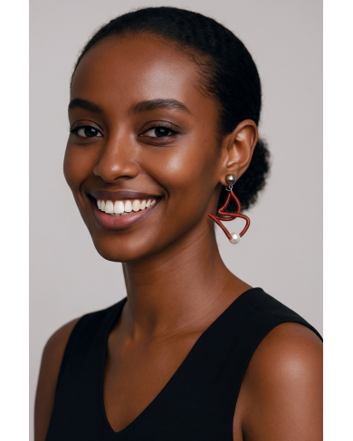 SGPe PEARLS small glass - red