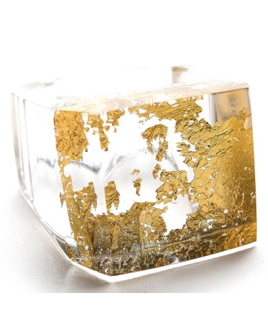 LG - Feuille Facette ring - gold