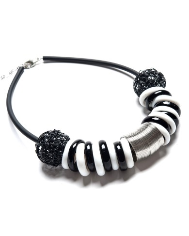 SC Murano Smile BW - necklace