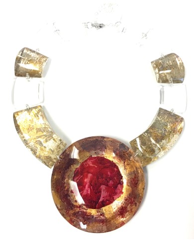 LG - SATURN red - necklace