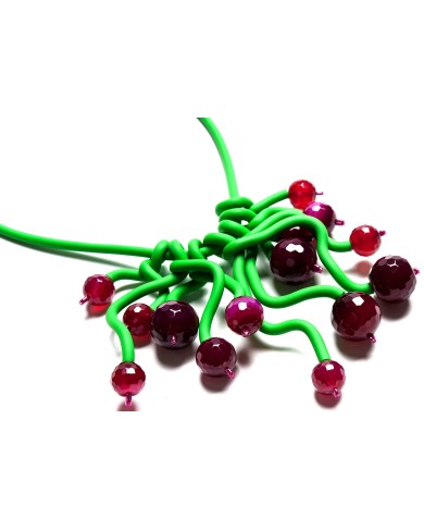 SC Club Med green/raspberry - necklace