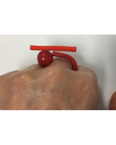 SC xTori ring - red w/ red ball