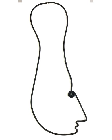 SC Face black - necklace long