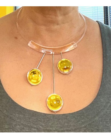 LG - BAKARA yellow - pendant 3 glass balls