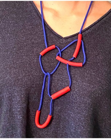 SC CLEM red/blue - necklace