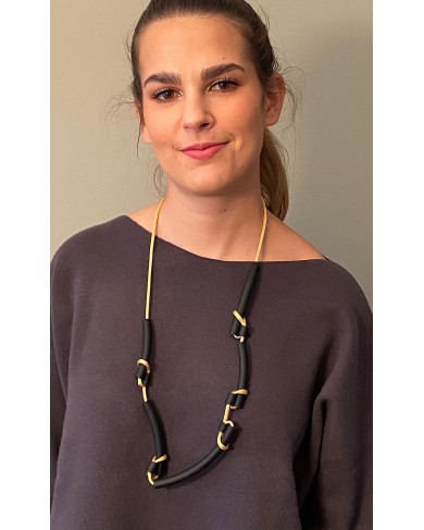 SC SEGMENTS blk/gold - necklace