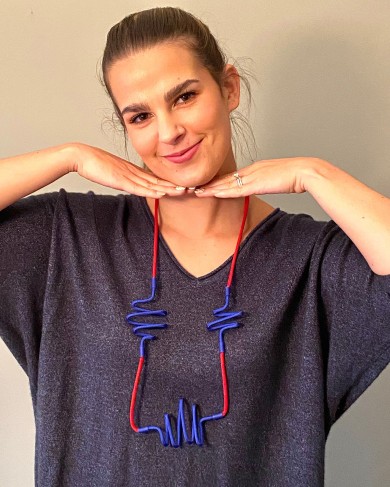 SC WERDA red/cobalt - necklace