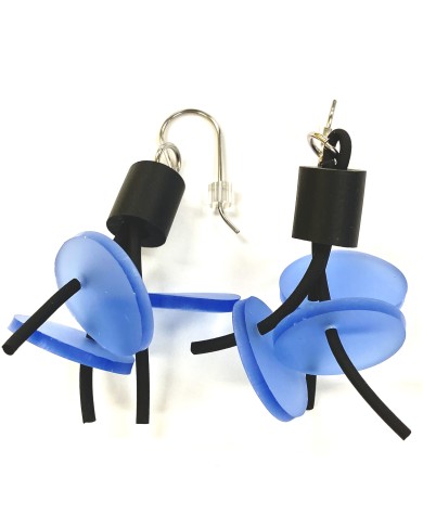 LB DISKS light blue earring