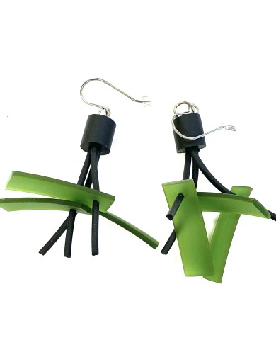 LB STICKS olive earrings