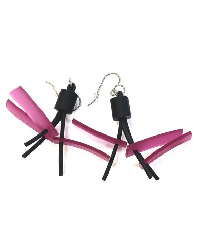 LB STICKS fuchsia earrings